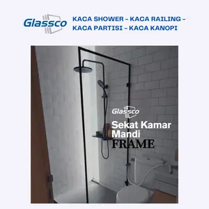 Kaca Kamar Mandi Sekat Shower Tempered 10mm Pesanan Pak Afu