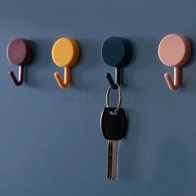 Gantungan Hook Serbaguna Gantungan Hook Baju Macaron Bulat Tempel Dinding