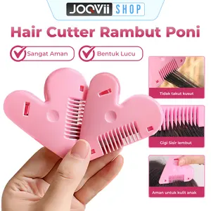 JOQVII Hair Cutter Sisir Poni Lucu Mini Pink