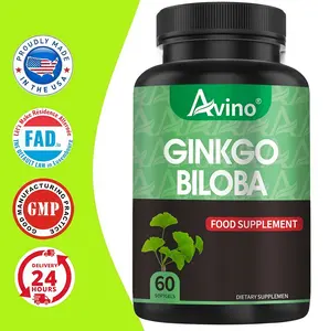 [Produk Baru] Ekstrak Ginkgo Biloba Avino untuk Memutihkan, Mendetoksifikasi, dan Meningkatkan Imunitas 1500mg, 60 tablet - Ekstrak Ginkgo Biloba Super Ampuh - Bebas Gluten, Non-GMO - Antioksidan - Meningkatkan Imunitas - Meningkatkan Metabolisme