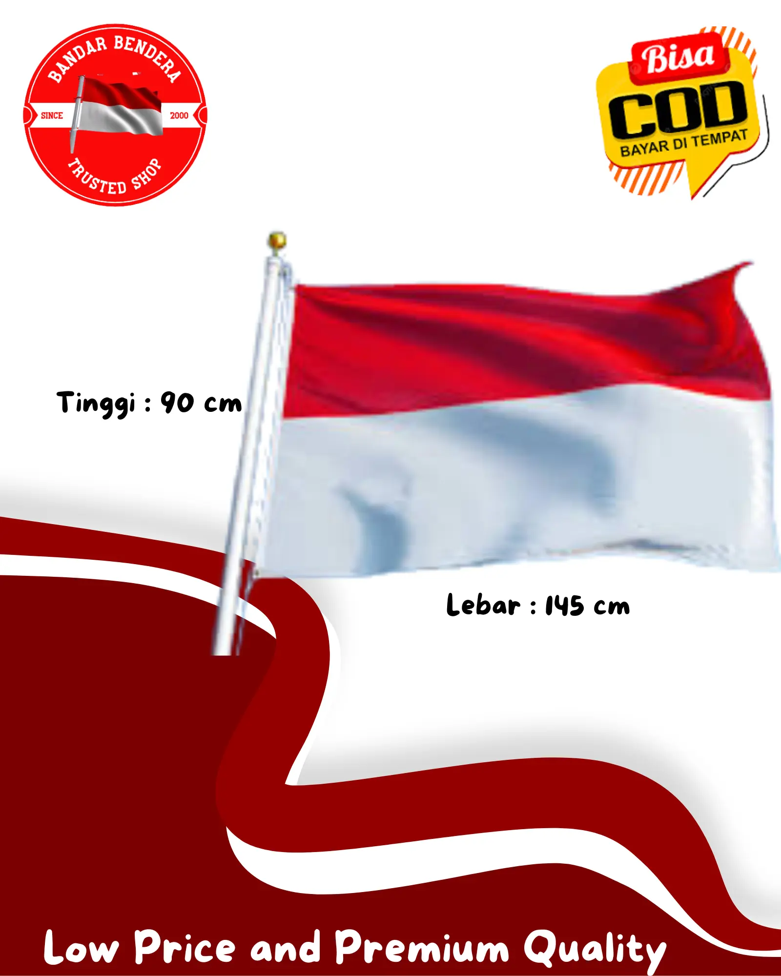 BENDERA JUMBO 145CM MURAH