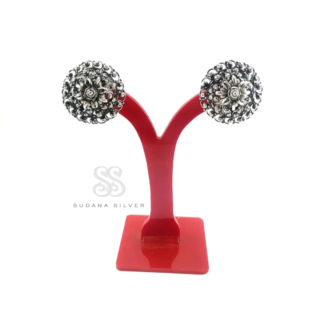 Anting Giwang Subeng Alapaka Ringgit Polos Alpaka Bakar Aksesoris Fashion Bali