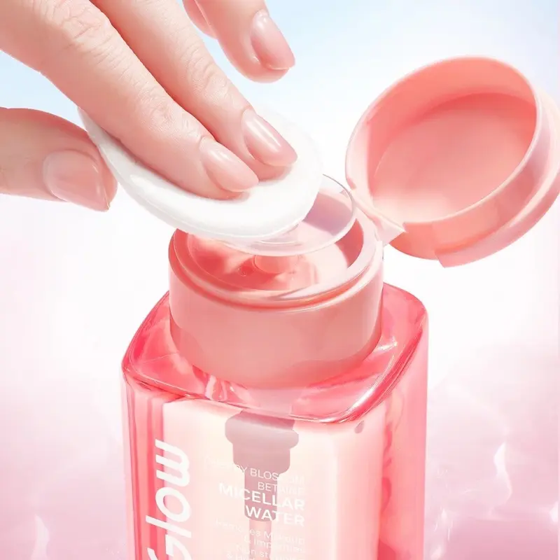 Glad2Glow Cherry Blossom Betaine Micellar Water 300ml Pembersih Wajah Make Up Remover Cleansing Water dan Melembabkan Wajah 3