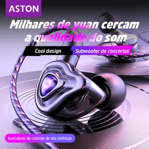 【ASTON】Headset Gaming Musik In Ear 3.5mm/Type C Bass Noise Cancelling with Mic Sport Earphone Wired