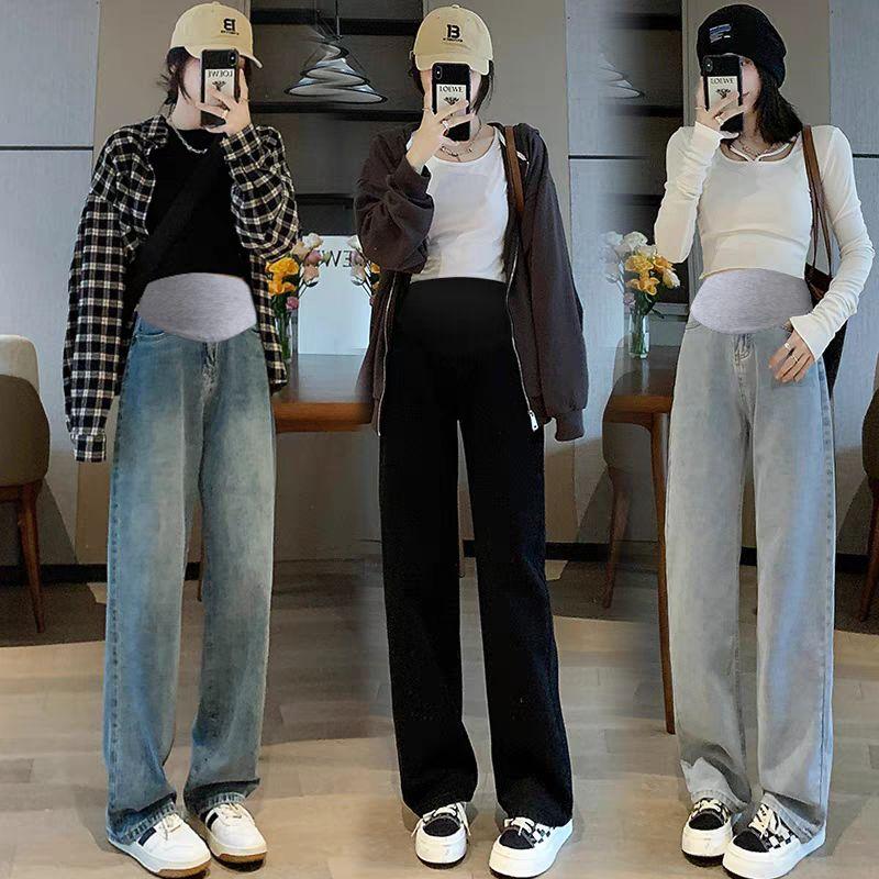  Quần jeans bầu quần ống rộng dáng suông  siêu đẹp  Thai sản Váy Bầu Đầm Bầu 