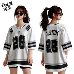 Jersey Oversize White Black 28 Unisex Fullprint Sport