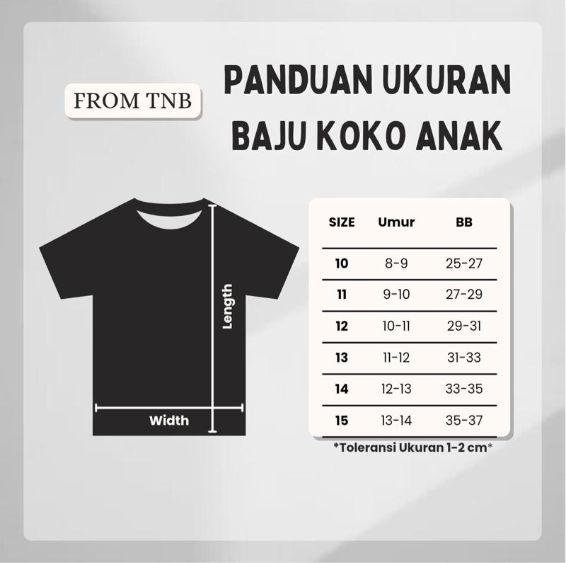 TNB - Baju Koko Anak - Atasan - Lengan Panjang - Model Terbaru 2026 - Motif Kombinasi batik Falcon - Bahan  Katun Impor - Gratis Ongkir - Bayar Ditempat