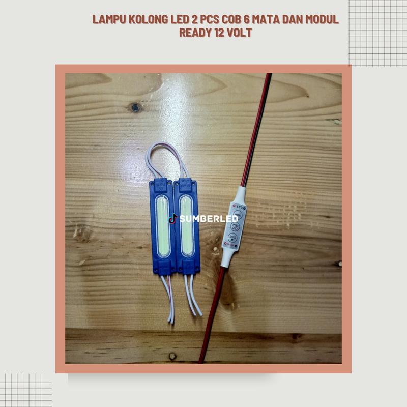 2 pcs Lampu Led Modul COB 6818 12V + Led Controller Kontrol Kedip 2