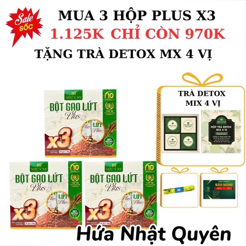 [Freeship] Bột Gạo Lứt Plus x3 Như Ý NY -1Hop 20 gói x28g.