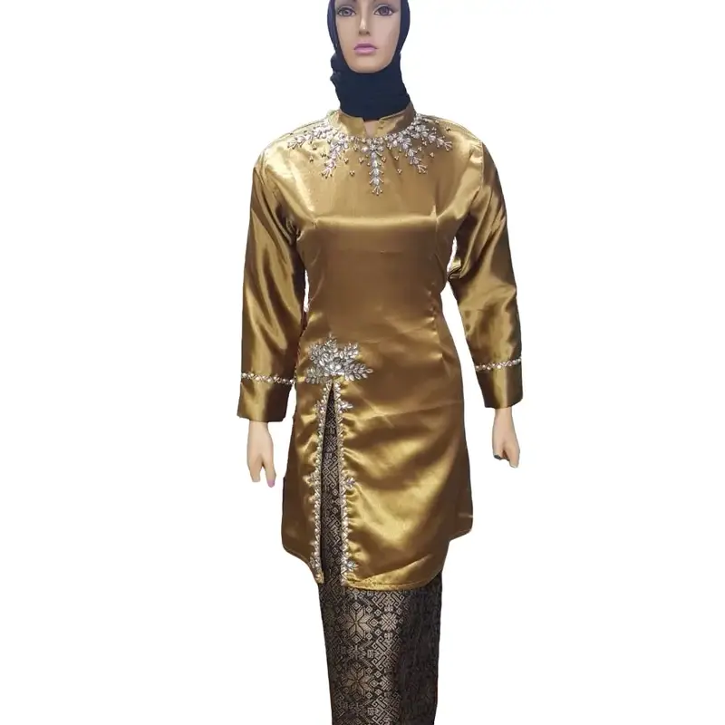 Baju Kurung Melayu Belah Dengan Rok Songket Sangat Elegan Sangat Cocok Untuk Seragaman 0