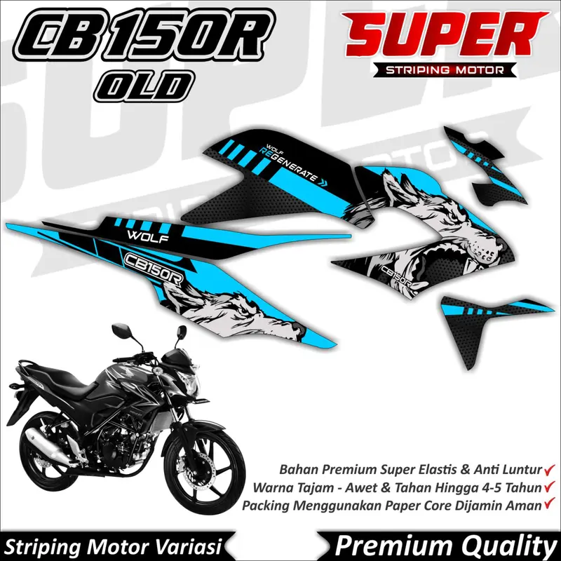 Stiker CB150R OLD Anti Luntur keren Striping CB150R Old Striping Honda CB150R Old SRG Motorcycle 3