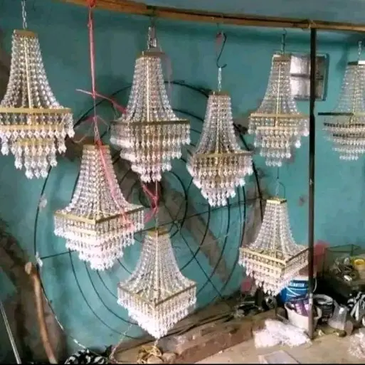 lampu kristal dekorasi 40*20 model kotak 3