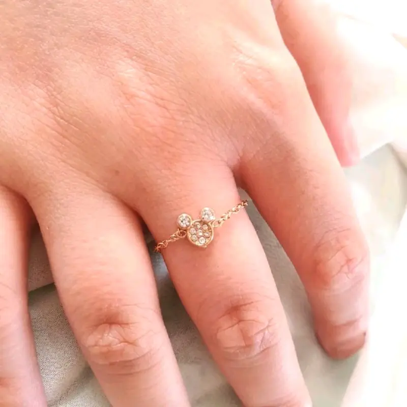 Cincin Serut Miki Tikus Lucu / Bunga Hitam Rings 2