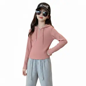 Hoodie Kaos Knit Premium Sweater Anak Perempuan Lucu Usia 3 s.d. 14 Tahun Crop Top Koreanstyle Terbaru