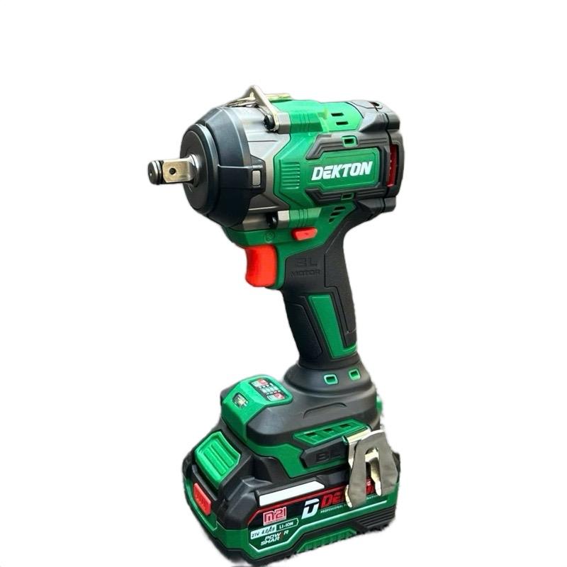 THÂN MÁY SIẾT MỞ BULONG DEKTON 590N.m model M21-IW590plus đầu 1 2” chân phổ thông động cơ không chổi than bảo bành 6thang