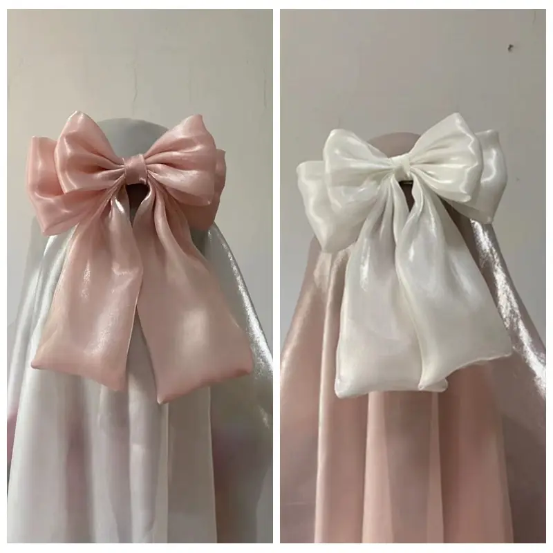 Barbie pink bridal bridal wedding hijab ribbon bow pin buckle 2 in 1 hairpin hairclip ribbon bow pin for hijab hijab pin tudung brooch PUK Baju Malay Moon star button Malay Muslim hijab brooch scarf pin tudung throat button Baju Baju