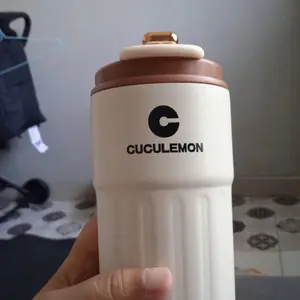 CucuLemon Tumbler Termos Kopi Smart LED Temperature Stainless Steel 450ml Botol Minum Air Tahan Panas Dingin Vacuum Gelas