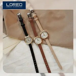 Loreo - Jam Tangan Wanita Kecil Strap Pu Women Watch Analog Quartz Fashion