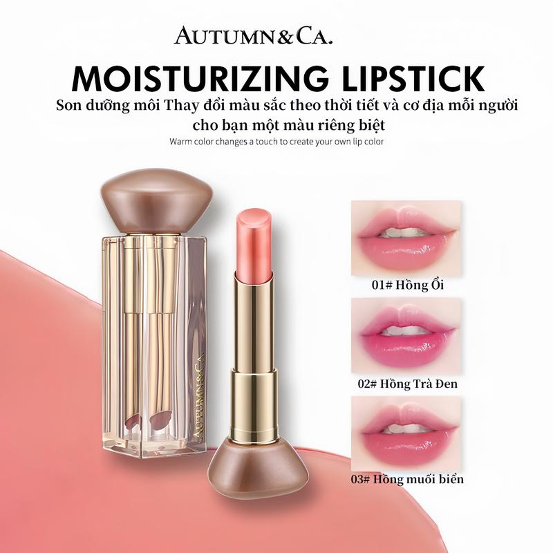 Son Dưỡng Ẩm Lì Lâu Trôi Thiết Kế Đá Cẩm Thạch Đổi Màu Nhạy Cảm Với Nhiệt Độ Lâu Trôi Dành Cho Nữ Thích Hợp Dưỡng Môi Hằng Ngày MaiMai-Chính Hãng son bóng siêu lì không trôi