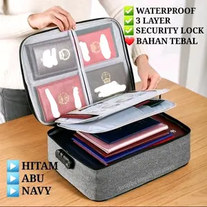 Tempat berkas tas penyimpanan dokumen waterproof travel