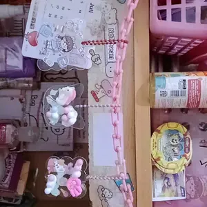 DIY Keychain Set Kotak Stiker Cream Kartun Mainan Merangsang Kreativitas Anak-anak