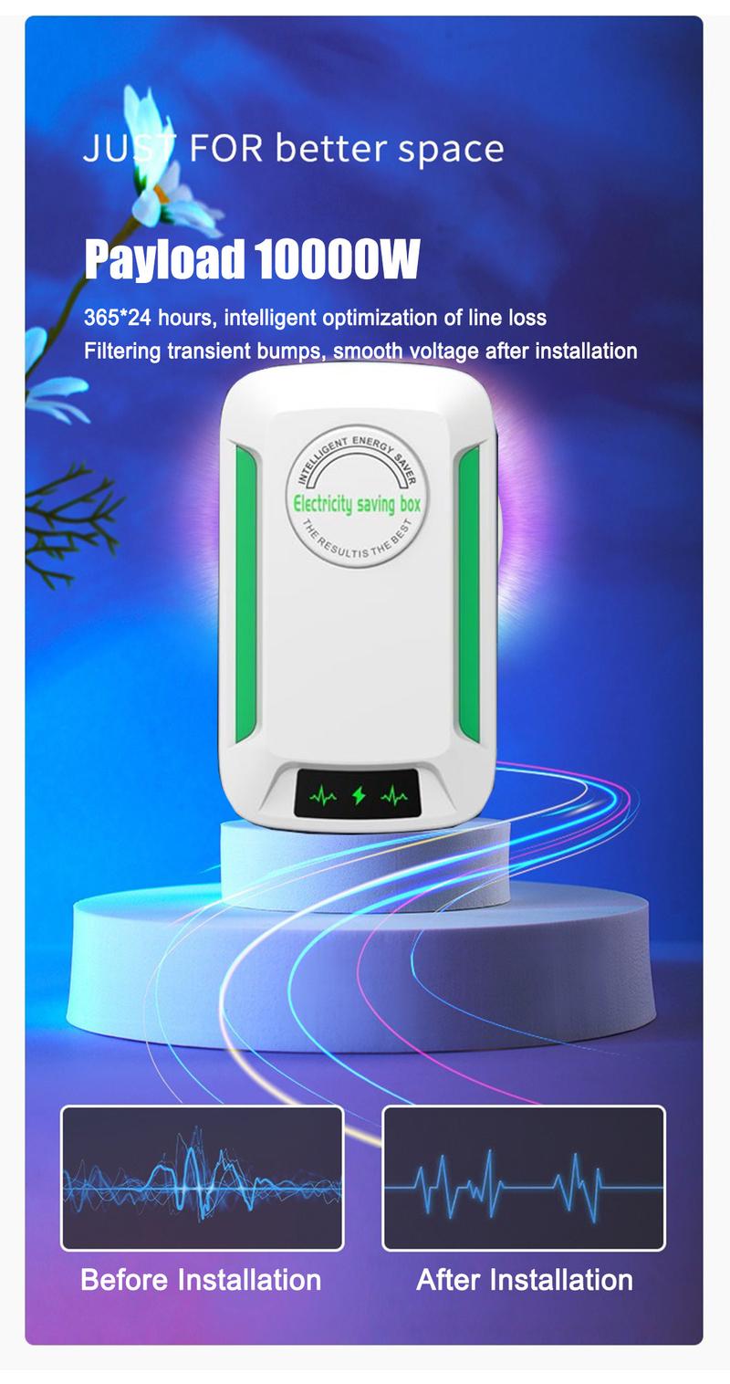 Product Introduction of Buy1 Take 1 Upgraded Original Power Energy Saver Electric Saver Device Original Smart Electricity Saving Box Balance Current Energy Saving Device for Home Office Energy Saving 30