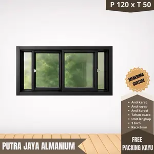Jendela Aluminium Sliding T 50 x P 120