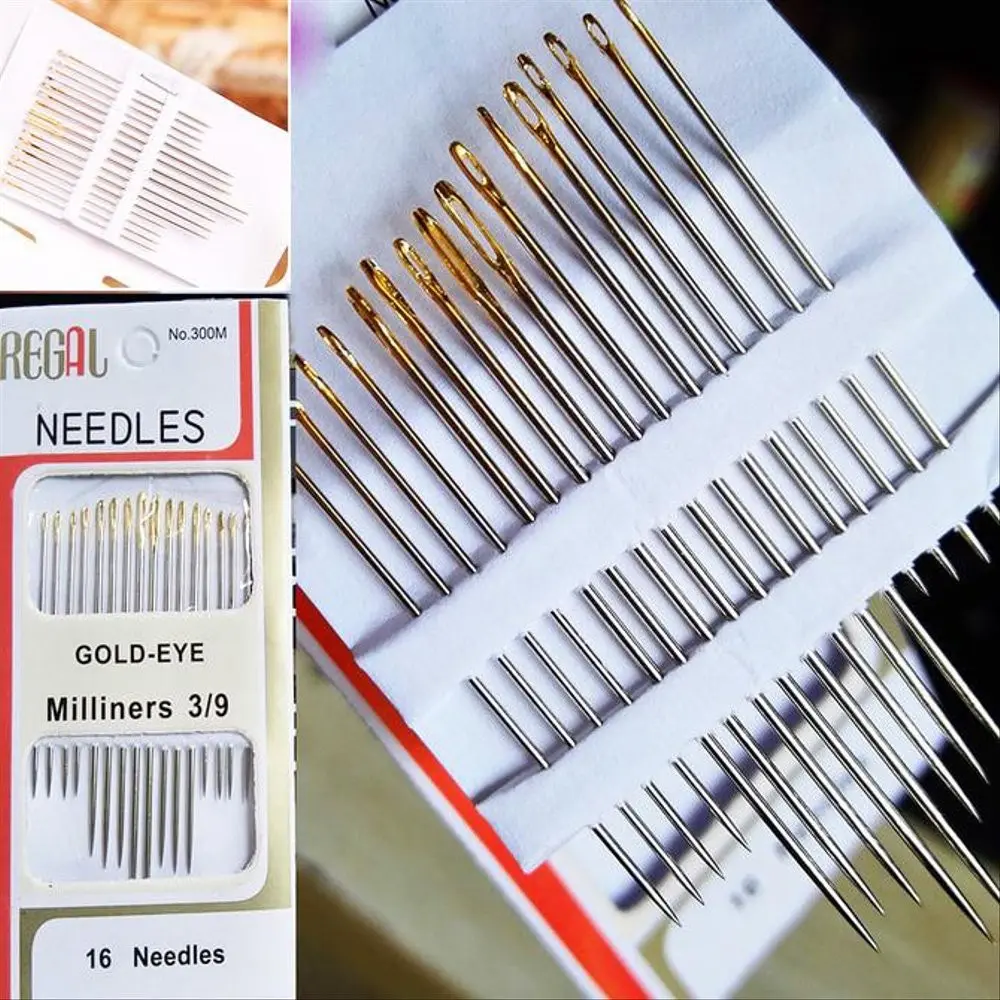 Regal JARUM JAHIT TANGAN REGAL GOLD EYE MILINERS REGAL 1/5 ISI 16 NEEDLES Gold-Eye Milliners 3/9