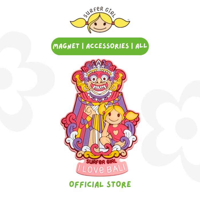 Gambar Surfer Girl Summer Barong Magnet 253AMGN003AST | Surfer Girl magnet | Bali fridge magnet | Barong Bali souvenir | cute Bali magnet | tropical home decor | colorful Bali gift | Surfer Girl collectible dari Surfer Girl Shop Kab. Badung Tokopedia