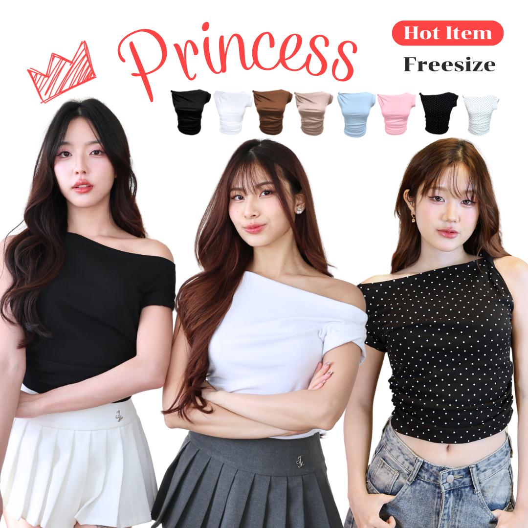 JARINYA เสื้อปาดไหล่ ดีเทลเก๋มาก เนื้อผ้ายืดเกรดดี