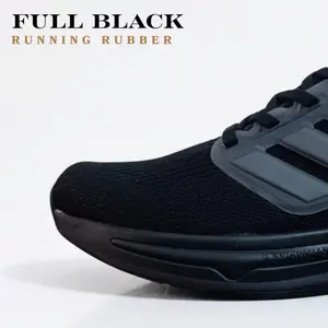 Legia Running Rubber Full Black, Sepatu Sneakers Running Sport Cocok Untuk Pria dan Wanita