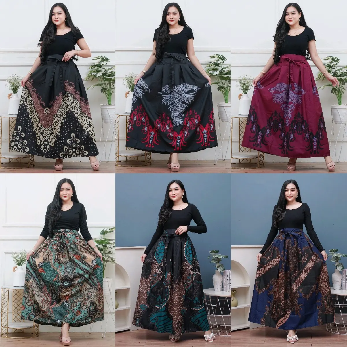 ROK KATUN PANJANG MAYUNG KLOK 35 MOTIF BEST SELLER MOTIF BATIK
