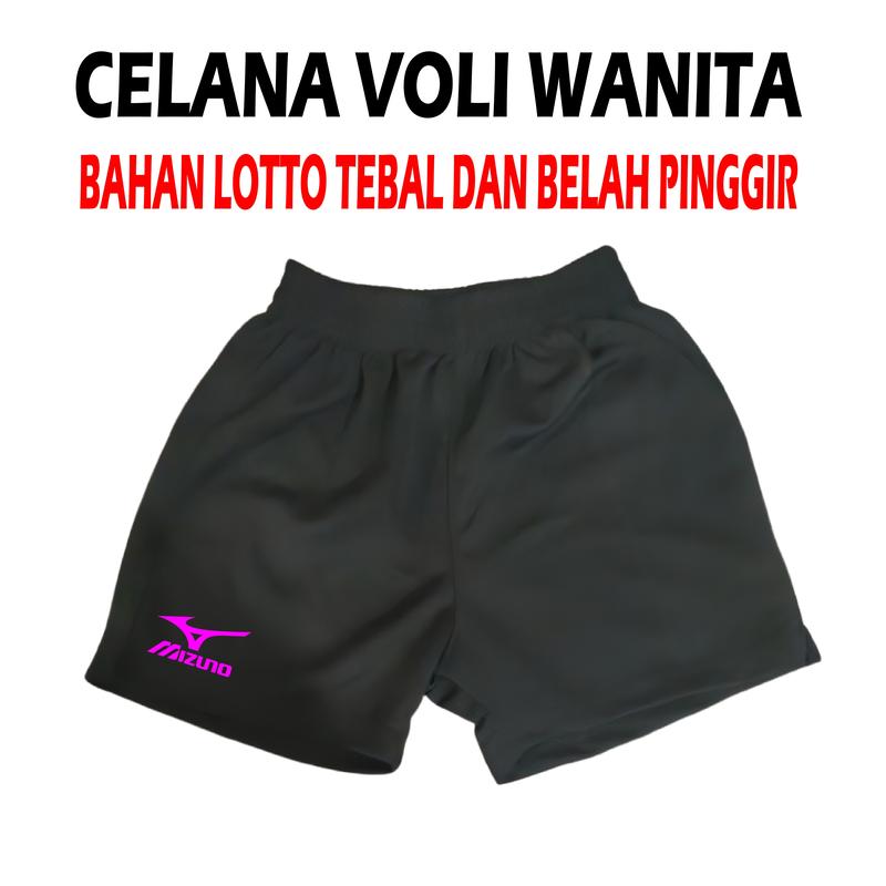 Celana Kolor Sport Voli Wanita Bahan Lotto Belah Pinggir 4