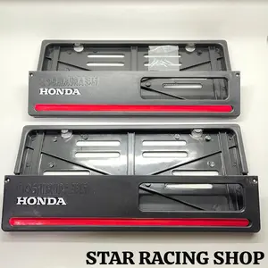 TEMPAT PLAT NOMOR MOTOR COVER TEMPAT DUDUKAN 1 SET + STIKER HONDA / RUMAH PLAT NOMOR HONDA LIS MERAH + STIKER HONDA BISA BELI SATUAN DAN SEPASANG Motorcycle