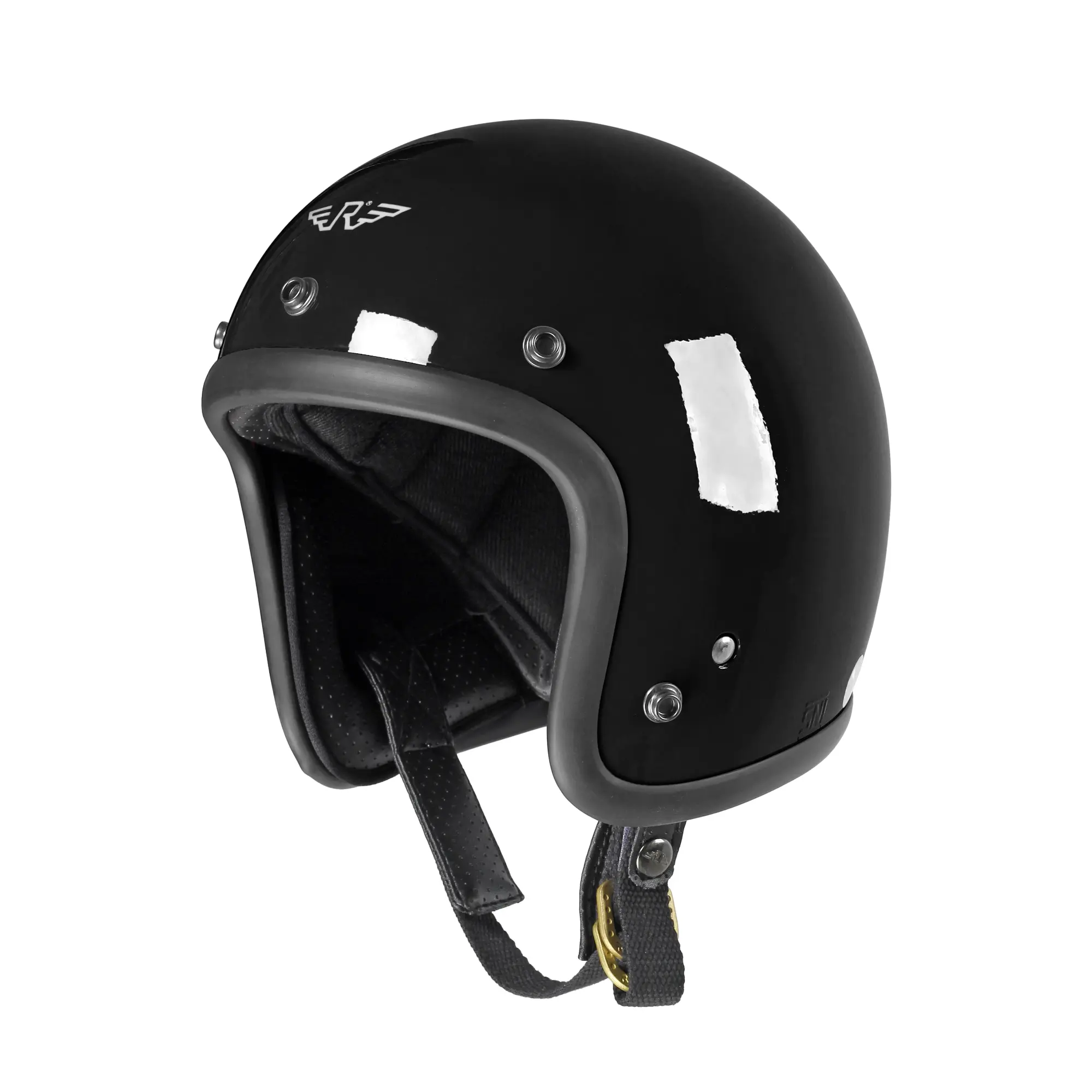 RIMC Slim Helm Black Glossy Motorcycle Helmet
