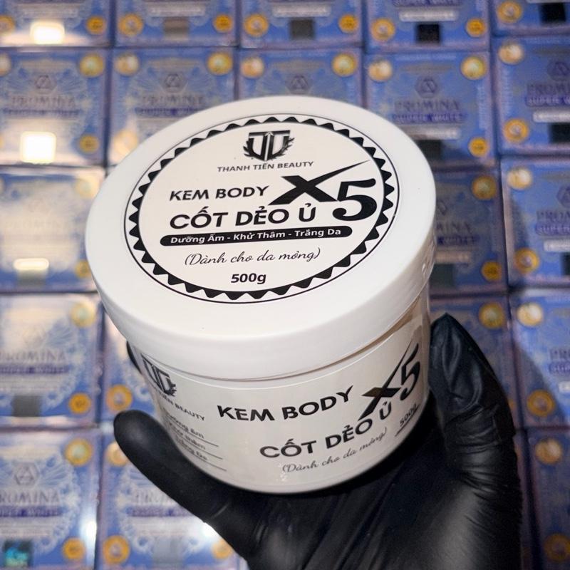   500G  Kem Body Cốt Dẻo  Không tẩy  - Chuẩn công thức phôi xưa Tươm dầu vàng Khử da vàng da mỏng da yếu collagen Vitamin E Women 