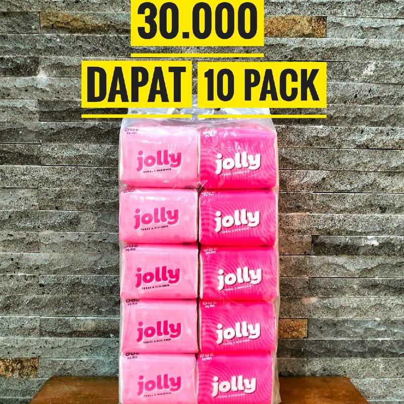 1 BALL (10 PACK) TISU JOLLY POP UP | TEBAL | KUAT | HIGIENIS| MURAH |MUDAH MERESAP | LARIS | 4