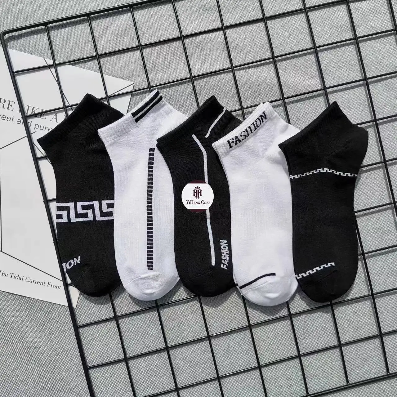 YH 12pairs Men Sock Ankle Socks Business Socks Low Cut Short Socks Breathable Casual Socks Lingerie Menswear Tropical