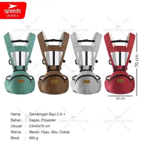 SALE! SPEEDS Gendongan Bayi Hipseat Baby Carrier Mom Baby Perlengkapan Gendongan Kangguru Bahan Breathable Perlindungan LX 072-2 ORIGINAL