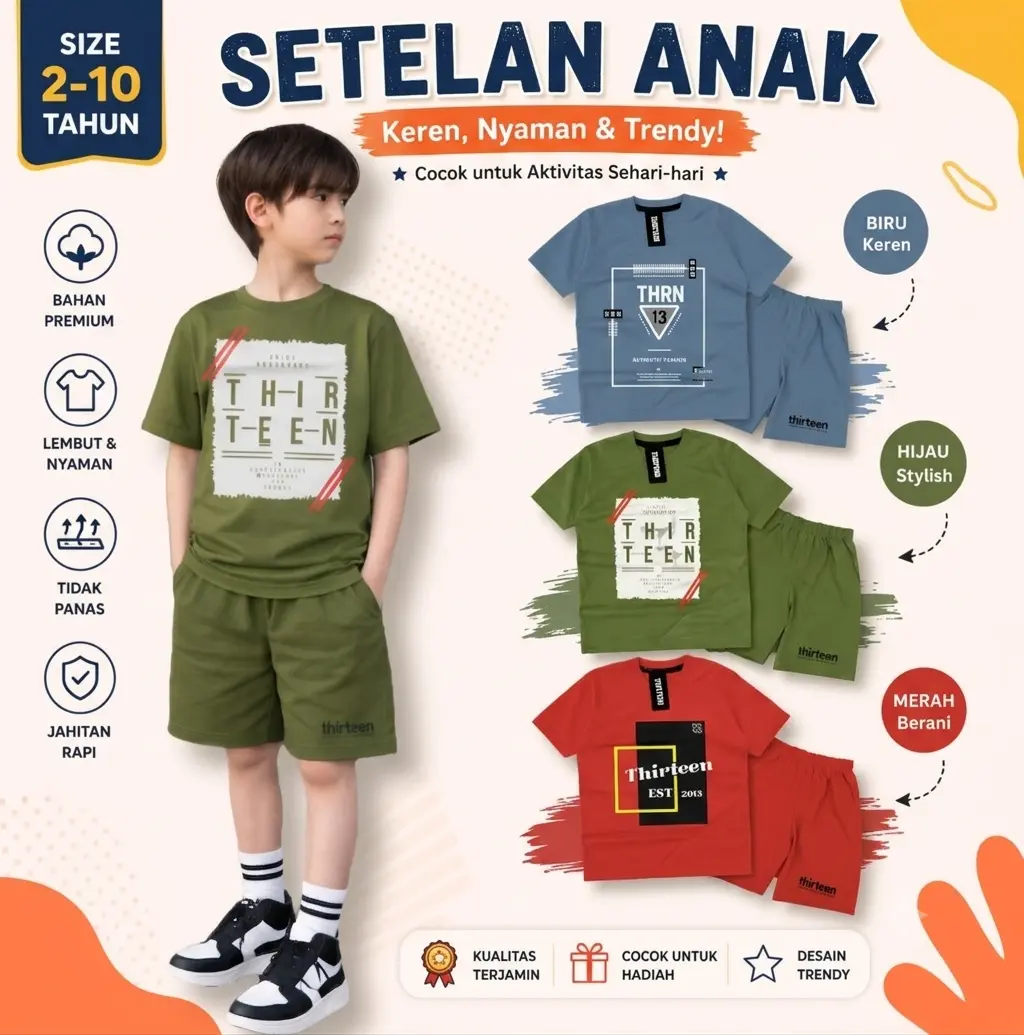 Setelan Kaos Distro Anak Laki Laki Terbaru