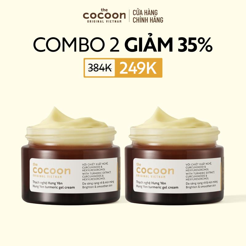 COMBO 2 Thạch nghệ Hưng Yên giúp làm sáng da và mờ thâm Cocoon 30ml