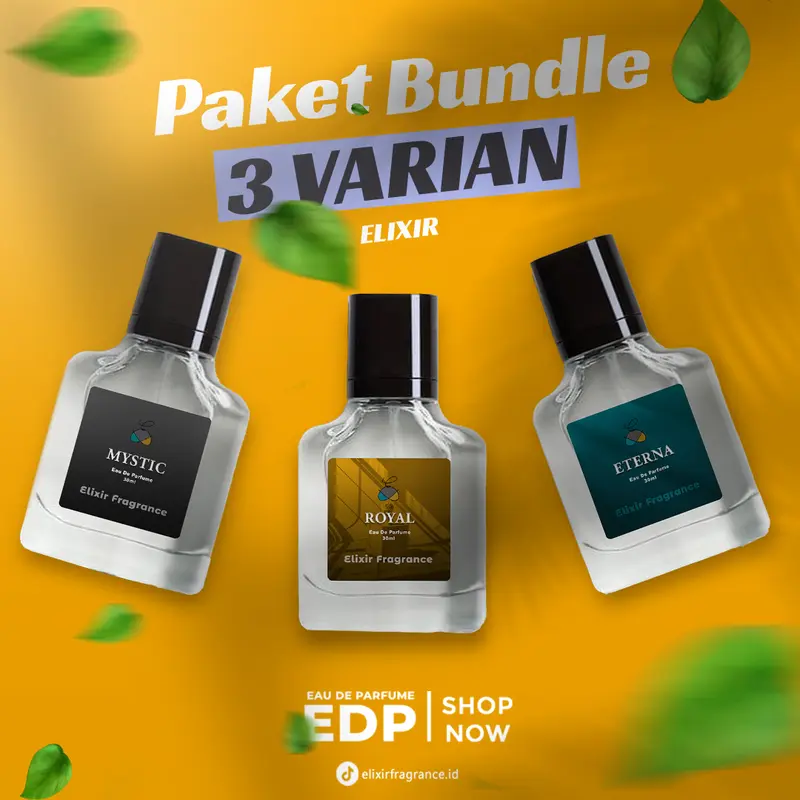 ELIXIR FRAGRANCE Special Sale Bundle 3pcs Varian Termurah 30ml EDP Wangi Perfume Elegant Kosmetik 5