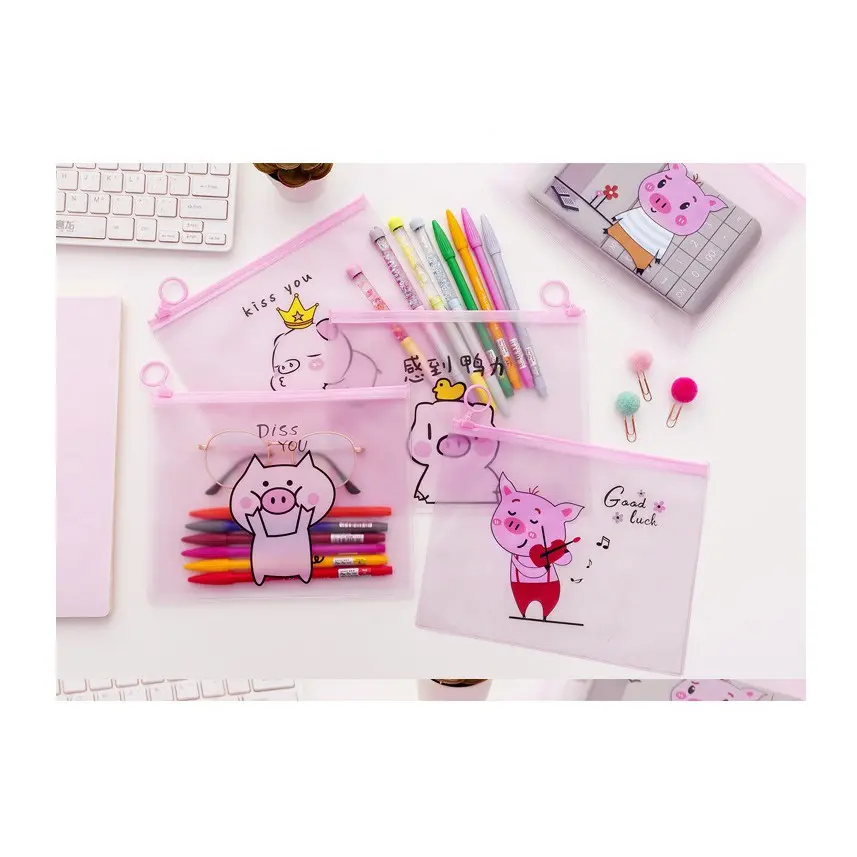 Ennwen PF12 Japanese Piggy Cartoon A5 Stationery Pencil Case / Tempat Pensil