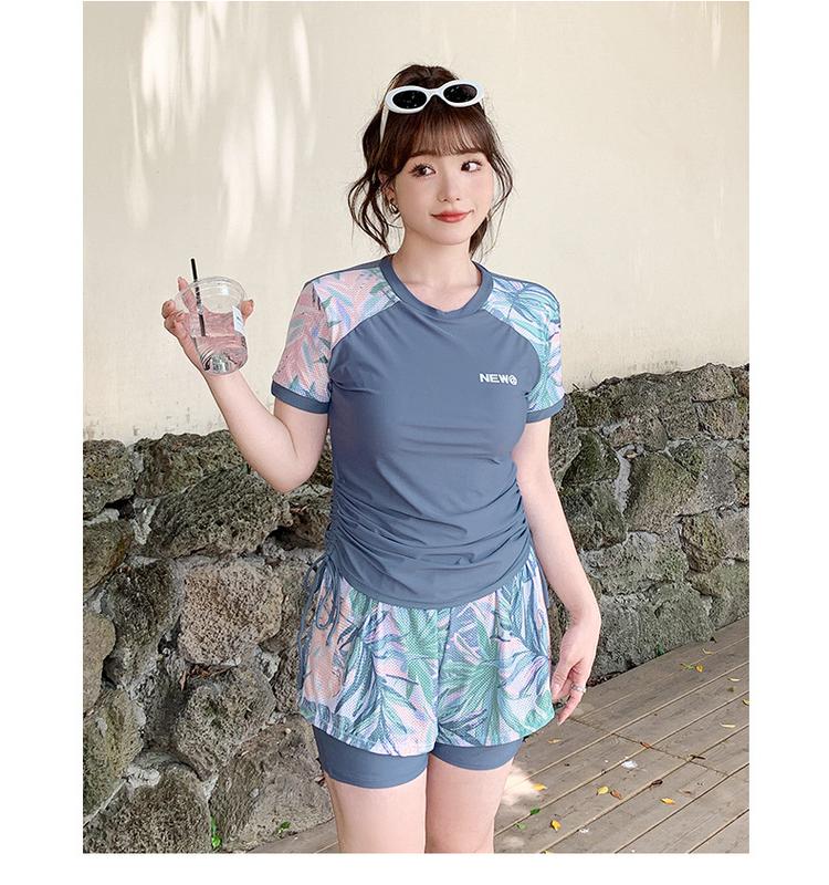 Product Introduction of 2024 New Sports Swimwear Women's Split Boxers plus Size Plump Girls Conservatively Thin Cover Belly Hot Spring Swimwear 8