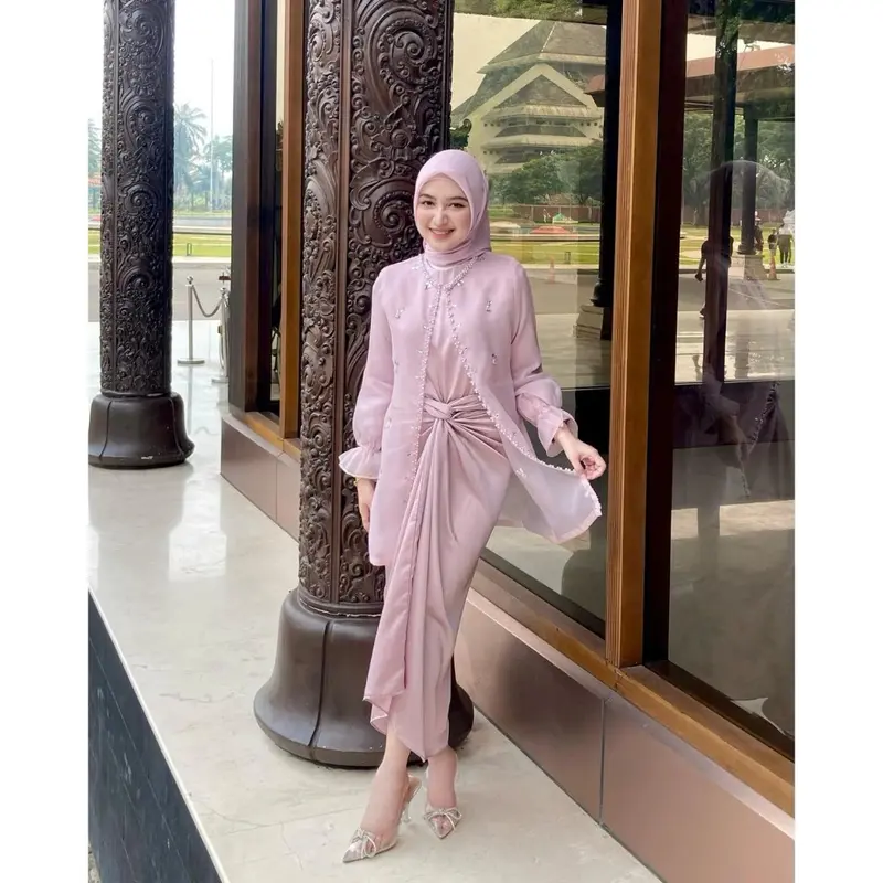 ELAYA OFFICIAL - Outer Organza Premiun Ready/Baju Pesta/Oneset wanita/Outer Kondangan Mewah New Oneset Jemma Organza Terbaru Setelan Kondangan Kekinian Rok Lilit Bahan Maxmara OOTD Kekinian Keren Wanita 2023 Oneset Jemma Organza Premium 1