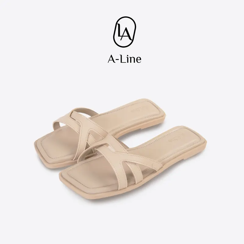 ALINE SHOES Monica Sandal Teplek Sepatu Flat Shoes Wanita Model Kekinian Style Elegan 6