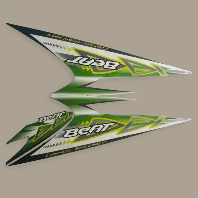 STIKER STRIPING MOTOR BEAT KARBU 2012 PUTIH HIJAU Motorcycle 3