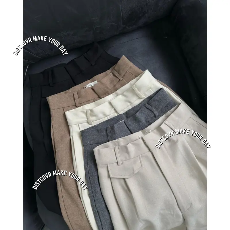 ALN STORE - ORO PANTS - Loose Pants Trousers celana kerja wanita kantor Celana Highwaist  Anti Kusut kulot wanita Panjang Formal Polyester 4