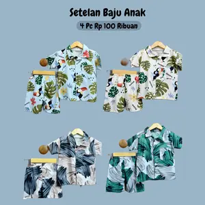 4 Pc Baju Setelan Anak Usia 1-12 Tahun