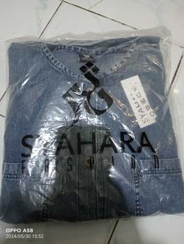 Product Review of Setcel - A03 SYEHAL COLLECTION- Oneset / Setcel Kemeja Wanita Full Jeans - Setelan Pakaian Wanita Denim Baju Panjang from f**i 0